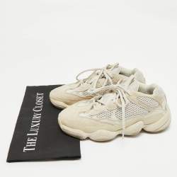 Pre Owned Yeezy x Adidas Cream Suede and Mesh 500 Blush Sneakers Size 36 2/3