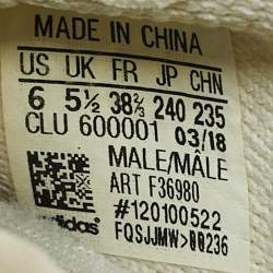 Pre Owned Yeezy x Adidas Light Yellow Knit Fabric Boost 350 V2 Butter Sneakers Size 38 2/3