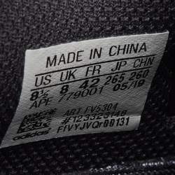 Pre Owned Yeezy x Adidas Black Suede and Mesh Boost 700 Utility Black Sneakers Size 42