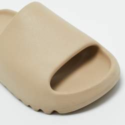 Pre Owned Yeezy x Adidas Beige Rubber Pure Slides Size 43