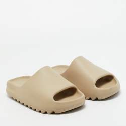 Pre Owned Yeezy x Adidas Beige Rubber Pure Slides Size 43