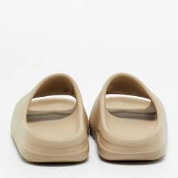 Pre Owned Yeezy x Adidas Beige Rubber Pure Slides Size 43