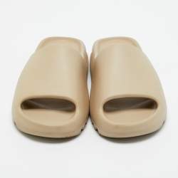 Pre Owned Yeezy x Adidas Beige Rubber Pure Slides Size 43