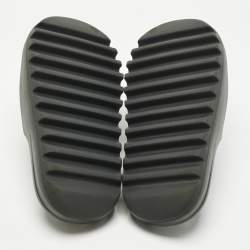 Pre Owned Yeezy x Adidas Black Rubber Dark Onyx Slides Size 38