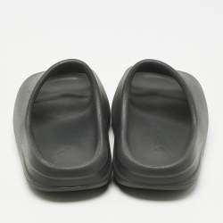 Pre Owned Yeezy x Adidas Black Rubber Dark Onyx Slides Size 38