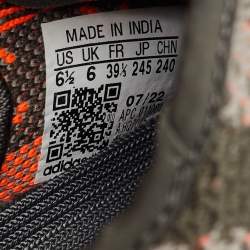 Pre Owned Yeezy x Adidas Grey Knit Fabric Boost 350 V2 Carbon Beluga Sneakers Size 39 1/3