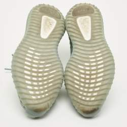 Pre Owned Yeezy x Adidas Grey Knit Fabric Boost 350 V2 Salt Sneakers Size 45 1/3