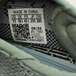 Pre Owned Yeezy x Adidas Grey Knit Fabric Boost 350 V2 Salt Sneakers Size 45 1/3