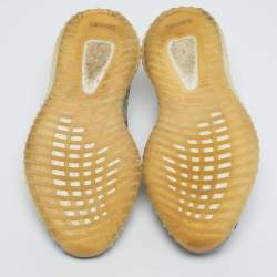 Pre Owned Yeezy x Adidas Beige/Brown Knit Fabric Boost 350 V2 Zyon Sneakers Size 45 1/3