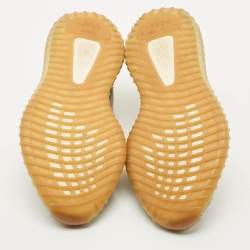 Pre Owned Yeezy x Adidas Grey Knit Fabric Boost 350 V2 Sesame Sneakers Size 41 1/3