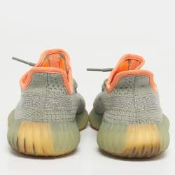 Pre Owned Yeezy x Adidas Green Knit Fabric Boost 350 V2 Desert Sage Sneakers Size 41 1/3