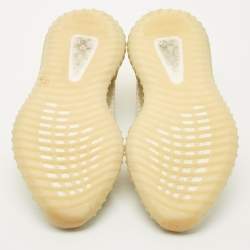 Pre Owned Yeezy x Adidas White Knit Fabric Boost 350 V2 Light Sneakers Size 41 1/3