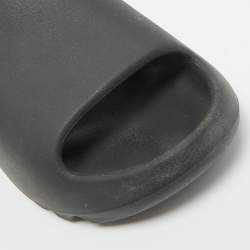 Pre Owned Yeezy x Adidas Black Rubber Onyx Slides Size 44.5
