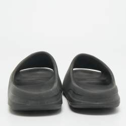 Pre Owned Yeezy x Adidas Black Rubber Onyx Slides Size 44.5