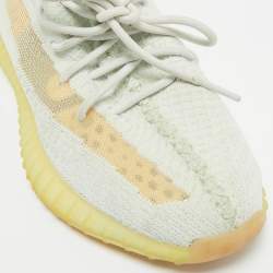 Pre Owned Yeezy x Adidas Light Green Knit Fabric Boost 350 V2 Hyperspace Sneakers Size 42