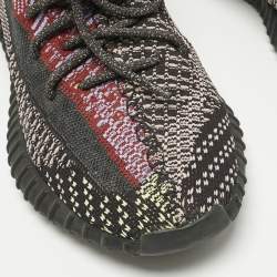 Pre Owned Yeezy x Adidas Multicolor Knit Fabric Boost 350 V2 Lace Up Sneakers Size 42