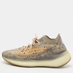 Pre Owned Yeezy x Adidas Grey Knit Fabric Boost 380 Mist Reflective Sneakers Size 44 2/3