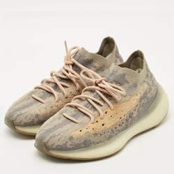 Pre Owned Yeezy x Adidas Grey Knit Fabric Boost 380 Mist Reflective Sneakers Size 44 2/3