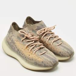 Pre Owned Yeezy x Adidas Grey Knit Fabric Boost 380 Mist Reflective Sneakers Size 44 2/3