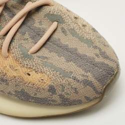 Pre Owned Yeezy x Adidas Grey Knit Fabric Boost 380 Mist Reflective Sneakers Size 44 2/3