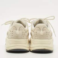 Pre Owned Yeezy x Adidas Cream Fabric and Suede Yeezy Boost 700 Lace Up Sneakers Size 40