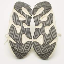 Pre Owned Yeezy x Adidas Cream Fabric and Suede Yeezy Boost 700 Lace Up Sneakers Size 40