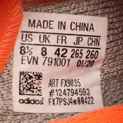 Pre Owned Yeezy x Adidas Green/Grey Knit Fabric Boost 350 V2 Desert Sage Sneakers Size 42