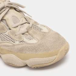 Pre Owned Yeezy x Adidas Grey Mesh and Suede Yeezy 500 Blush Sneakers Size 41 1/3
