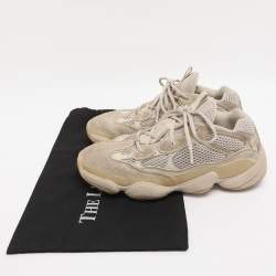 Pre Owned Yeezy x Adidas Grey Mesh and Suede Yeezy 500 Blush Sneakers Size 41 1/3