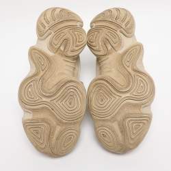 Pre Owned Yeezy x Adidas Grey Mesh and Suede Yeezy 500 Blush Sneakers Size 41 1/3