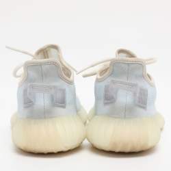 Pre Owned Yeezy x Adidas Blue Mesh Boost 350 V2 Mono Ice Sneakers Size 39 1/3