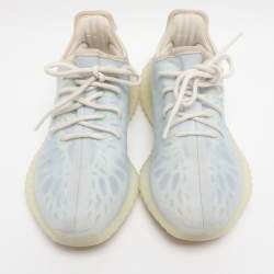 Pre Owned Yeezy x Adidas Blue Mesh Boost 350 V2 Mono Ice Sneakers Size 39 1/3