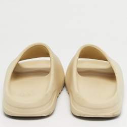 Pre Owned Yeezy x Adidas Cream Rubber Bone Slides Size 47