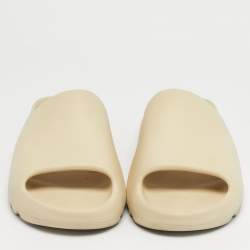 Pre Owned Yeezy x Adidas Cream Rubber Bone Slides Size 47