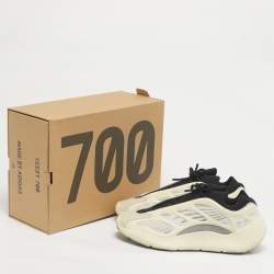 Pre Owned Yeezy x Adidas Cream/Black Rubber and Mesh 700 V3 Azael Sneakers Size 47 1/3