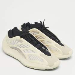 Pre Owned Yeezy x Adidas Cream/Black Rubber and Mesh 700 V3 Azael Sneakers Size 47 1/3