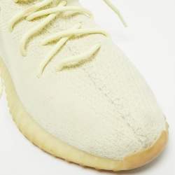 Pre Owned حذاء رياضي ييزي x أديداس بوست 350 V2 باتر قماش تريكو أصفر مقاس 39 1/3