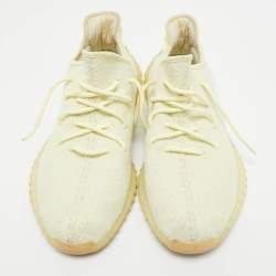 Pre Owned حذاء رياضي ييزي x أديداس بوست 350 V2 باتر قماش تريكو أصفر مقاس 39 1/3