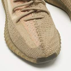 Pre Owned حذاء رياضي ييزي x أديداس "بوست 350 V2" قماش تريكو بني رملي مقاس 44 2/3