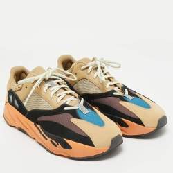 Pre Owned حذاء رياضي اديداس X ييزي 700 بوست إنفلام أمبير شبك وسويدي متعدد الألوان مقاس 40 2/3