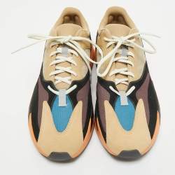 Pre Owned حذاء رياضي اديداس X ييزي 700 بوست إنفلام أمبير شبك وسويدي متعدد الألوان مقاس 40 2/3