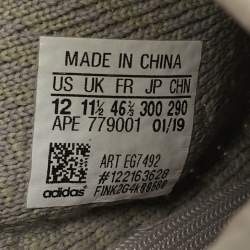Pre Owned Yeezy x Adidas Grey Knit Fabric Boost 350 V2 True Form Sneakers Size 46 2/3