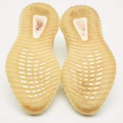 مملوكة مسبقًا Yeezy x Adidas White Knit Fabric Boost 350 V2 Low Top Sneakers Size 44