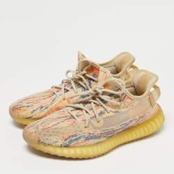 Pre Owned Yeezy x Adidas Multicolor Knit Fabric Boost 350 V2 MX Oat Sneakers Size 41 1/3