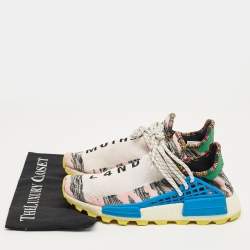 Pre Owned Yeezy x Adidas Multicolor Knit Fabric Solar Hu NMD Lace Up Sneakers Size 41.5