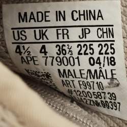 Pre Owned Yeezy x Adidas Grey Knit Fabric Boost 350 V2 Sesame Sneakers Size 36 2/3