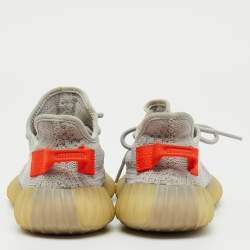 Pre Owned Yeezy x Adidas Grey Knit Fabric Boost 350 V2 Tail Light Sneakers Size 37 1/3