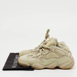 Pre Owned Yeezy x Adidas Cream Suede and Neoprene Yeezy 500 Stone Sneakers Size 37 1/3