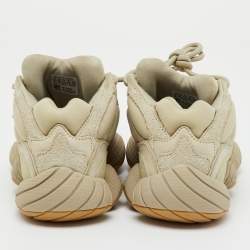 Pre Owned Yeezy x Adidas Cream Suede and Neoprene Yeezy 500 Stone Sneakers Size 37 1/3