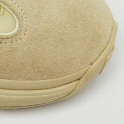 Pre Owned Yeezy x Adidas Cream Suede and Mesh Yeezy 500 Super Moon Yellow Sneakers Size 37 1/3